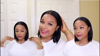 Wow  Most Realistic Bob Wig Ever! 10” Lace Frontal | Blackmoon