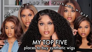 Where To Buy Synthetic Wigs Online | My Top Five Places To Shop For Synthetic Wigs - Courtney Jinean