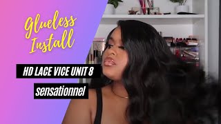 Glueless Wig Install | Sensationnel Hd Lace Wig - Vice Unit 8 | Ebonyline Ft. @Courtney Jinean