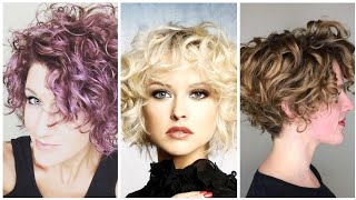 Top Trending 32 Curly Short Haircuts For Thick Hair // Trendy Hair Color Ideas