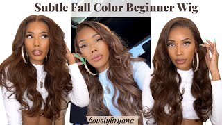 Subtle Ginger Brown Wig For Fall | 13X6 Clean Bleached Hd Lace Frontal Wig | Lovelybryana X Hairvivi