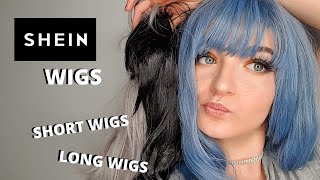 Shein Wigs Haul Testing Ft. Try On: Are They Any Good? Blue Grey & Black Wigs (2020) | Julypiesqueen