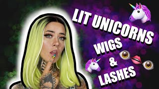 Lit Unicorns Wigs Lashes And More! Review/Unboxing - My New Wigs - Holly Huntty