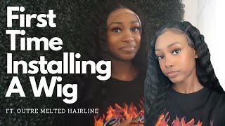 Doing A Glueless Wig Install For The First Time | Ft.Outre Hairline Lilyana Synthetic Lace Front Wig
