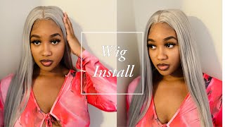 Grey Wig Install | Under $50 | Amazon Wig | Synthetic Wig