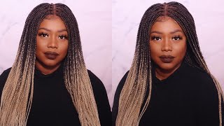 Outre Hd Pre-Braided Lace Frontal Wig 13X4 Knotless Square Part Braids