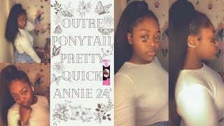 Watch Me Try | Outre Ponytail Pretty Quick Annie 24" | On Damaged Twa . . . . . .