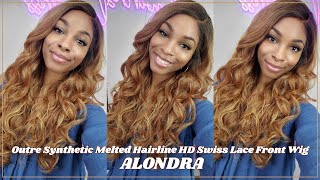 Glamourtress | Outre Synthetic Melted Hairline Hd Swiss Lace Front Wig - Alondra