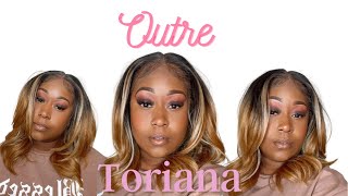 New Outre Synthetic Hair Melted Hairline Deluxe Wide Hd Lace Front Wig - Toriana
