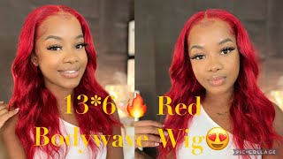 Slayed It 18” 13*6 Fire Red Lace Wig Install Ft Mscoco Hair|| Beautifully Slayed