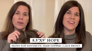 Synthetic? Yes! Synthetic Hair Topper! | Hope | Large Coverage