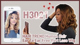 Hair Trend Human Hair Ear To Ear Free Part Lace  Wig - H3021