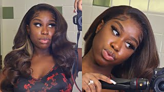 Sensationnel What Lace “Adanna” Synthetic Wig Flamboyage Mocha Hair Review | Samsbeauty