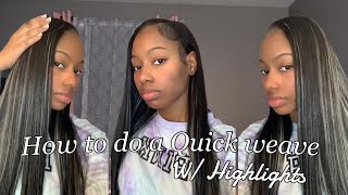 How To Do A Quick Weave W/ Leave- Out