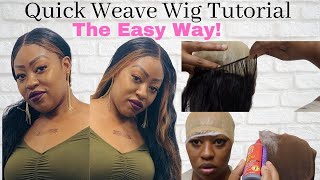 How To Make A Diy Removable Quick Weave Wig With Closure Fast Beginners Closure Wig Tutorial