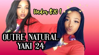 Affordable Lacefront Wig | Outre Natural Yaki 24 | 1B | Marciairene