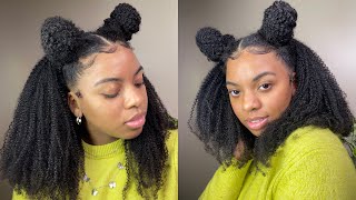 Simple Protective Hairstyle Ft. Betterlength 4B/4C Clip-Ins | Natural Hair