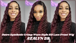 Glamourtress | Outre Synthetic Crimp Wave Style Hd Lace Front Wig - Azalyn 28