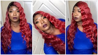 Outre Color Bomb Swiss Lace Front Wig Olina | Dr Cherry Bomb| Elevate Styles