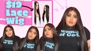 Trying Cheap Amazon Wigs | Only $19 | Human Hair Blend Lace Wig