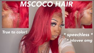Watch Me Install This Bomb Red Wig | Ft Mscoco Hair✨