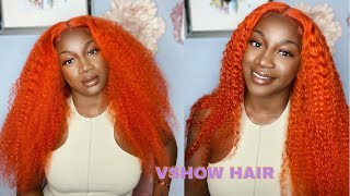 Fashionably Late For Halloween! Vshow Hair Review Ginger Kinky Curly Wig
