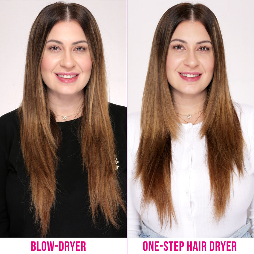 Revlon One-Step Hair Dryer & Volumizer before and after