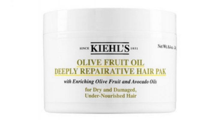 The Kiehl’s Olive Fruit Oil Deeply Reparative Hair Mask