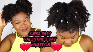 How To Do A Natural Hair High Puff| Valentine'S Day Hairstyle 2021 Series#2