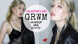 Valentine'S Day Grwm + Makeup, Outfit, Hair (Simple)