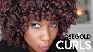 Rosegold Curls W/ Ion Color Brilliance Metallics Temporary Liquid Hair Makeup