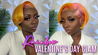 Rainbow Pixie Cut Wig | Valentine'S Day Glam | Grwm Hair + Makeup | The Love Series: Season Fin