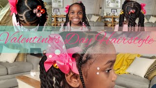 How To | Little Girls Hairstyle For Valentine'S Day | Type 4 Hair #Valentinesday