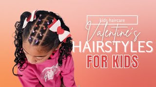 4 Valentine'S Day Heart Inspired Hairstyles For Kids |Cute Kid Hairstyles |Ponpons