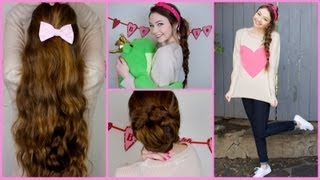3 Quick N' Cute Valentine'S Day Hairstyles + Outfit Idea!