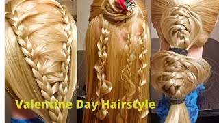 3 Beautiful Valentine Day Hairstyle || Latest Hairstyle || Easy To Make || #Beautyvlogs ||||