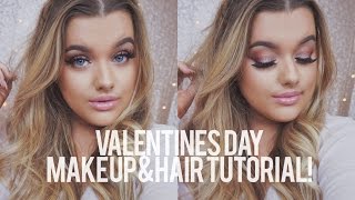 Valentines Day Makeup & Hair Tutorial! | Rachel Leary