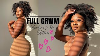Valentines Day Full Grwm | Natural Hair Makeup And Outfit | Start To Finish Grwm | Lynda Jay