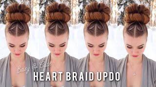Easy & Cute Heart Braid Updo Hairstyle | Valentine'S Day Hair