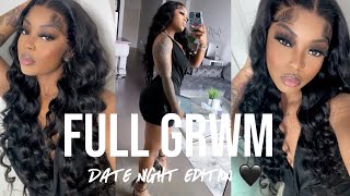 Full Grwm: Date Night Edition| Makeup + Wig Install + Outfit | Ft Klaiyi Hair