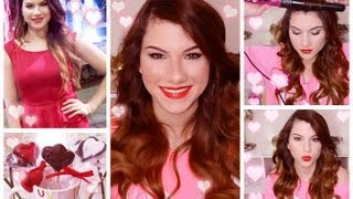 Valentine'S Day Hair, Makeup, Outfit & Cute V-Day Heart Lollipops!
