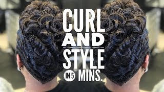 5 Min. Step By Step How To Curl Short Hair  @Crazyaboutangel