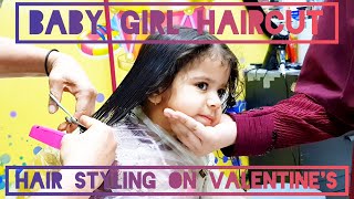 How To Cut Baby Girl Hairs | Haircut & Hairstyle For Valentine'S Day @Fari Vlogs