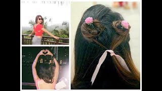 Heart Inspired Hairstyle For Valentines Day/Perfect Valentine Day Hairstyle/Heart Hairstyle/Hairdo