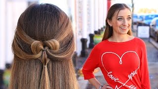 How To Create A Pancaked Heart Half-Up Hairstyle | Valentine'S Day Hairstyles