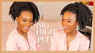 Big High Puff On Natural Hair Using Braiding Hair | Valentine'S Day Hairstyle | Bwalya Kalenga