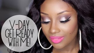 Get Ready With Me | Valentine'S Day Drugstore Makeup + Nana Virgin Hair | Makeupd0Ll