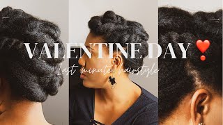 Easy Last Minute Valentine’S Day Hairstyle |Natural Hairstyle |Mahkatresses