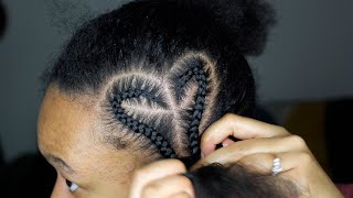 How To Do Heart Cornrows On Your Own Natural Hair