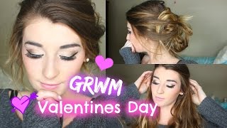 ♡Grwm Valentines Day Hair & Makeup!♡